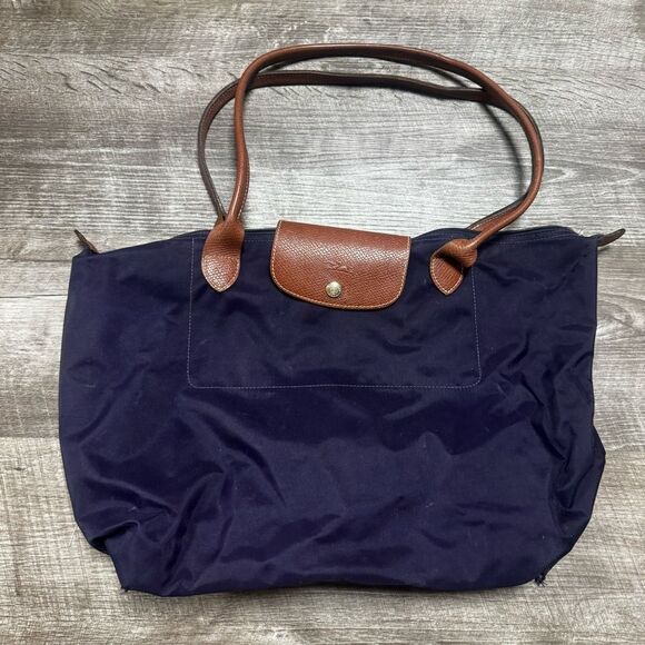 Longchamp Le Pliage Nylon Medium Shoulder Tote in Purple - Picture 1 of 10